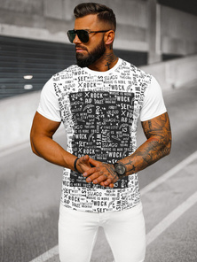 Tricou bărbați alb OZONEE O/T122/1Z
