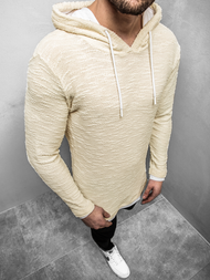 Hanorac bărbați cu glugă bej OZONEE O/1252Z