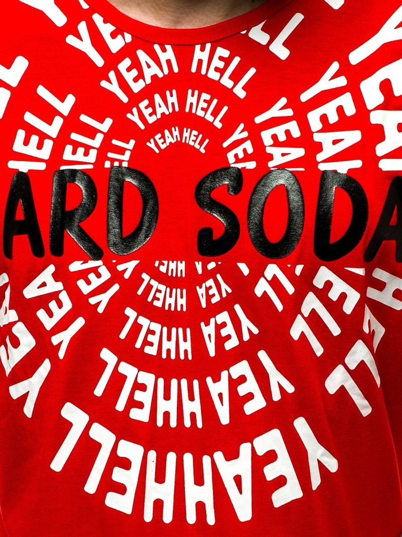 Tricou bărbați rosii OZONEE JS/KS1948Z