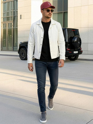 Blugi bărbaţi albaștri închis OZONEE O/JK2895AZ