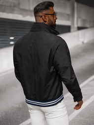 Jachetă de primăvară bărbați neagră OZONEE JS/5M3101/392Z