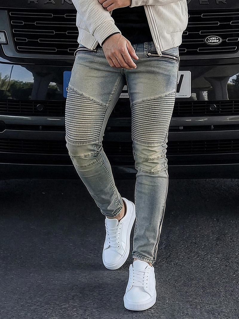 Blugi bărbaţi albaștri OZONEE O/EM8886Z