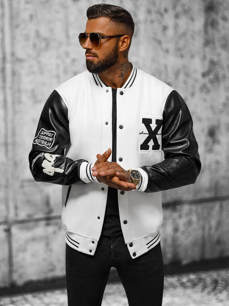 Bluză bărbați albă OZONEE O/TB9114