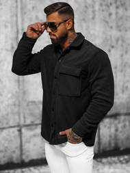 Cămașă bărbați neagră OZONEE O/GOM23040