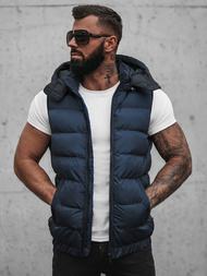 Vestă bărbați albastru marin OZONEE N/7129Z