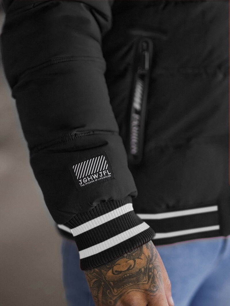 Geacă bărbați neagră OZONEE JS/57M7501/392