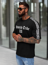 Tricou bărbați negri OZONEE JS/8B1380/3