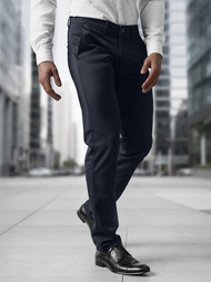 Pantaloni chino bărbaţi albastru marin OZONEE V/5100