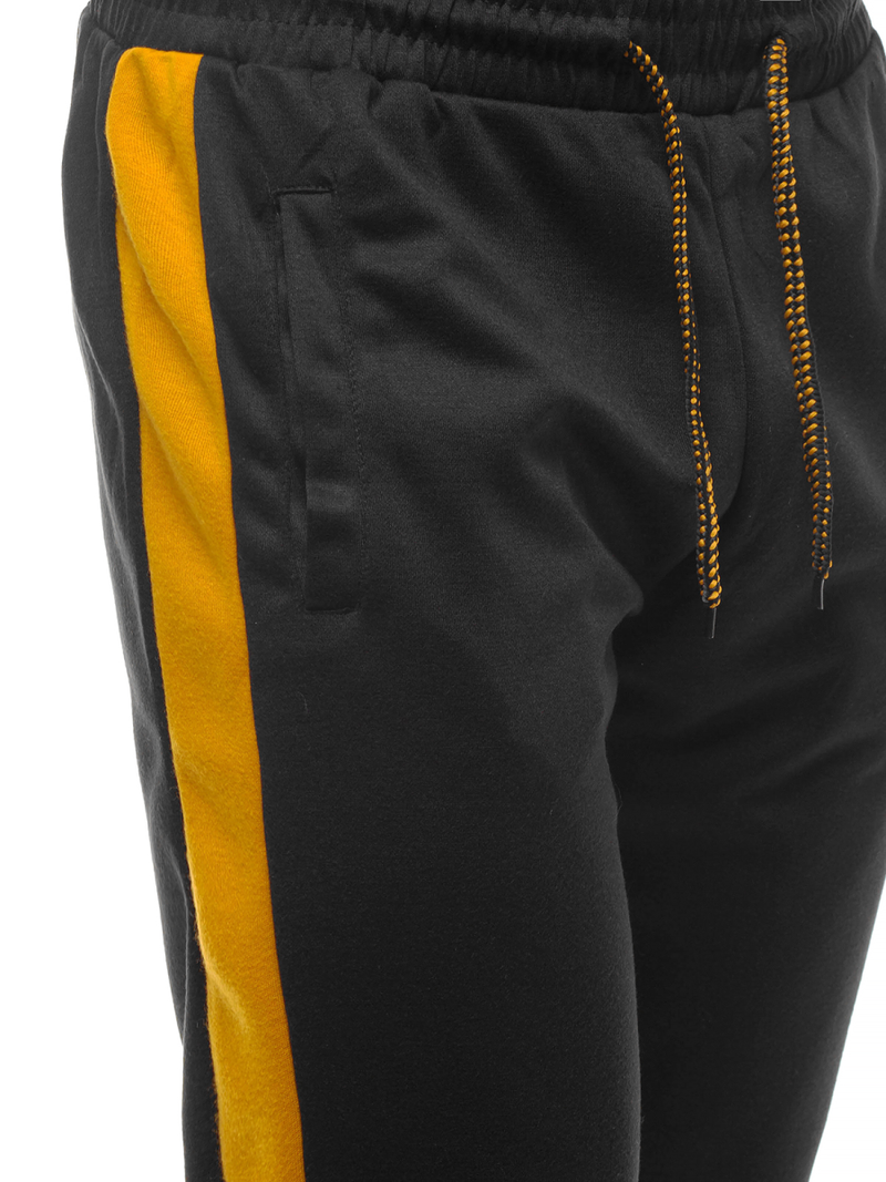 Pantaloni de trening bărbaţi galben negru OZONEE JS/JZ11003Z