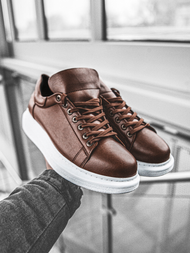 SNEAKERS mare brun-alb OZONEE CH/257