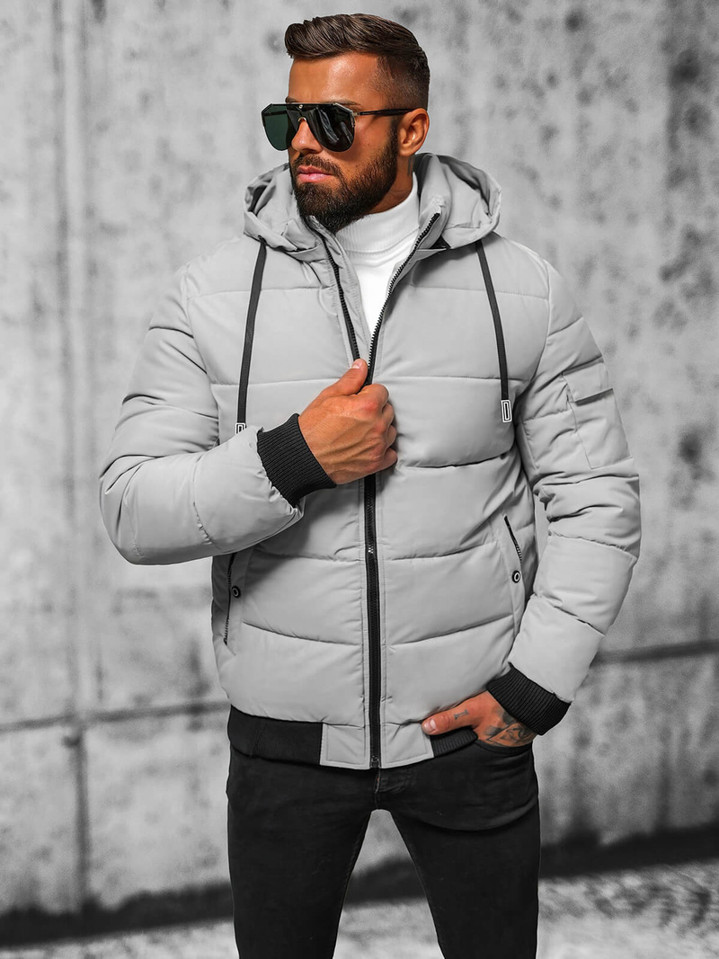 Geacă de bărbați gri OZONEE JS/31M5006