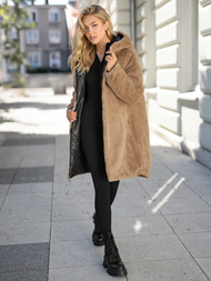 Geacă lungă de iarnă pentru femei neagra OZONEE JS/5M3352/392