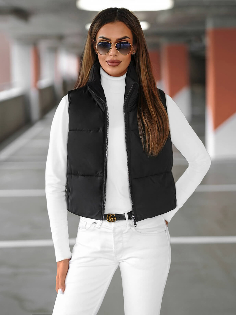 Vestă femei neagră OZONEE JS/16M9079/392Z