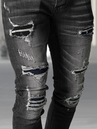 Blugi bărbaţi negri OZONEE NB/MP0075NZ