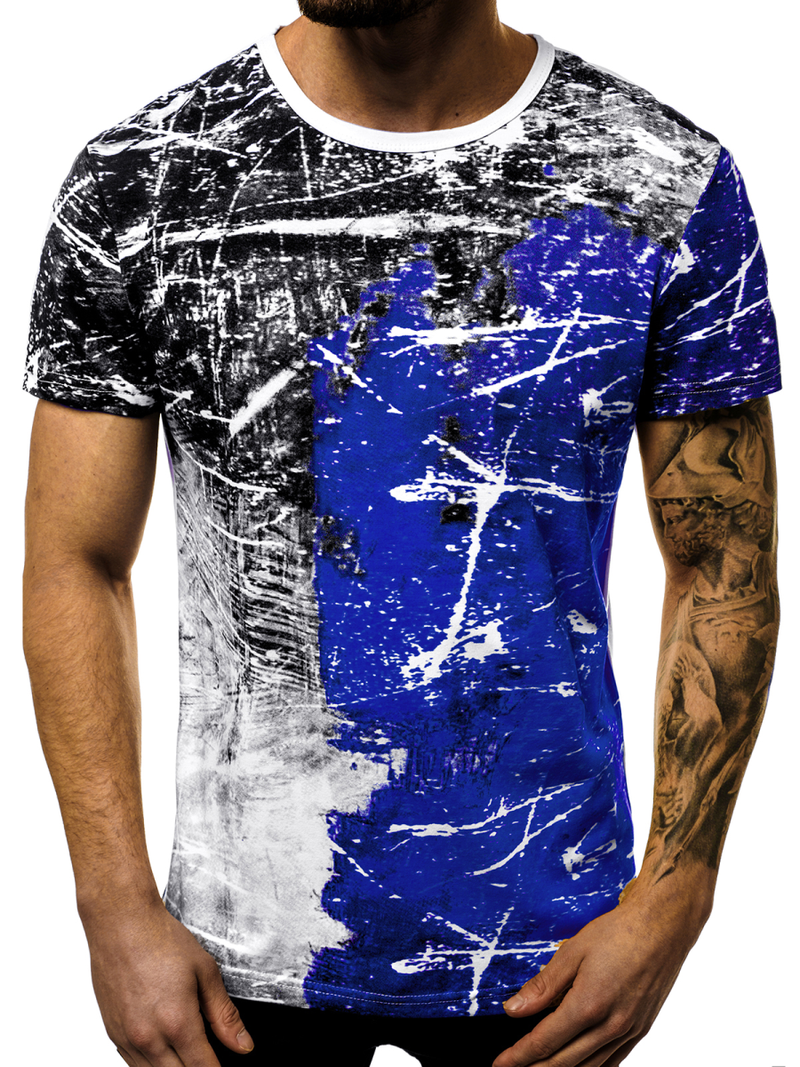 Tricou bărbați albastru OZONEE JS/SS10929