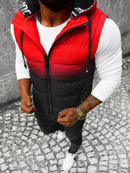 Vestă bărbați roșu-neagră OZONEE JS/M757/270