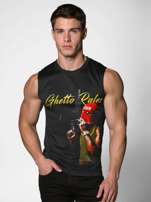 Maiou bărbați neagră OZONEE O/T107/3Z