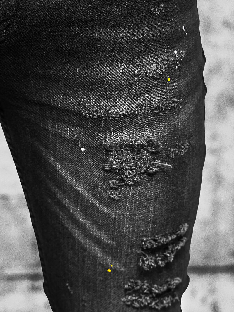 Blugi Bărbaţi negri OZONEE O/MB465