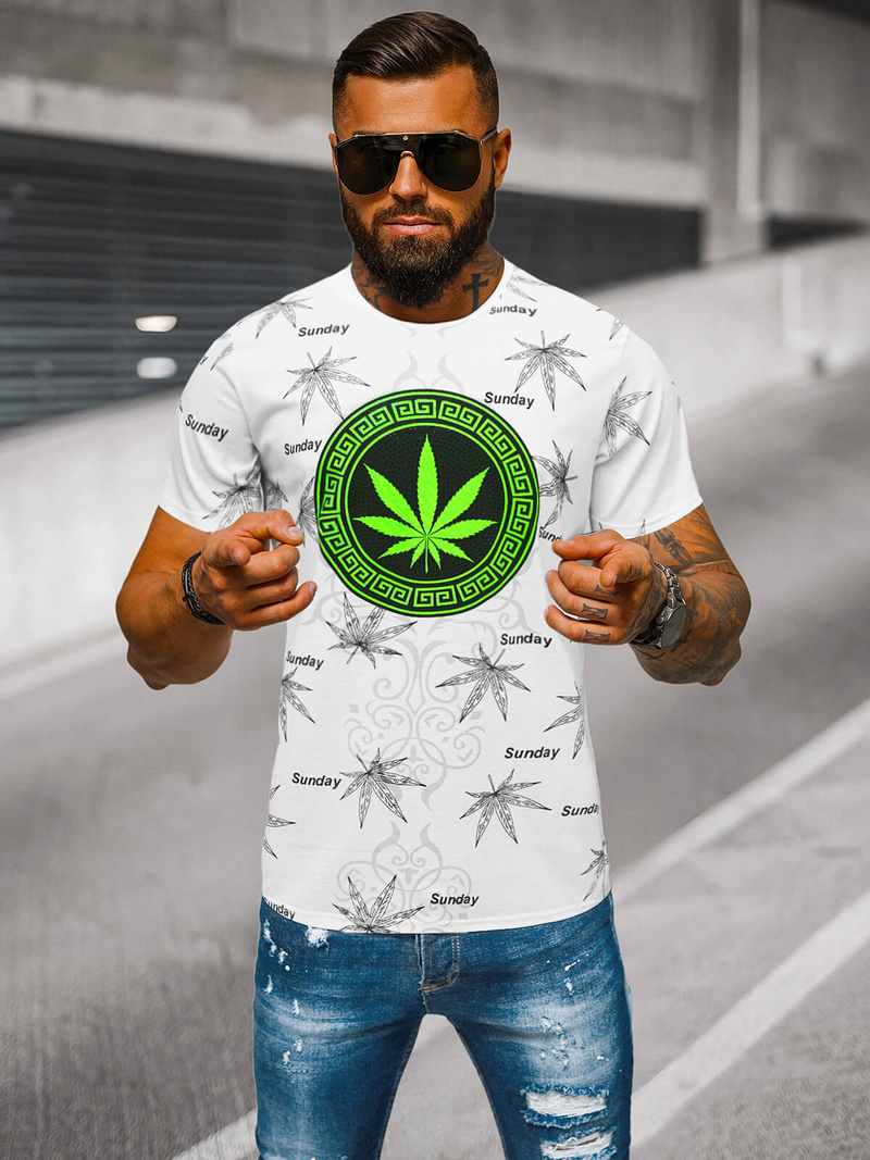 Tricou bărbați alb OZONEE O/T139/1