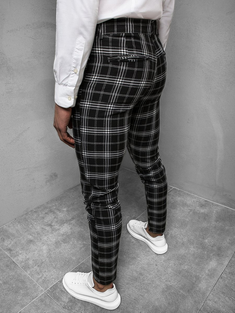 Pantaloni bărbaţi negri OZONEE DJ/5507