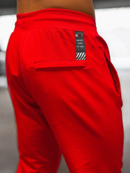 Pantaloni de trening bărbaţi rosii B/18203022Z