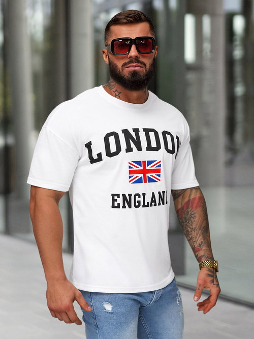 Tricou bărbați alb OZONEE JS/8B1373/1