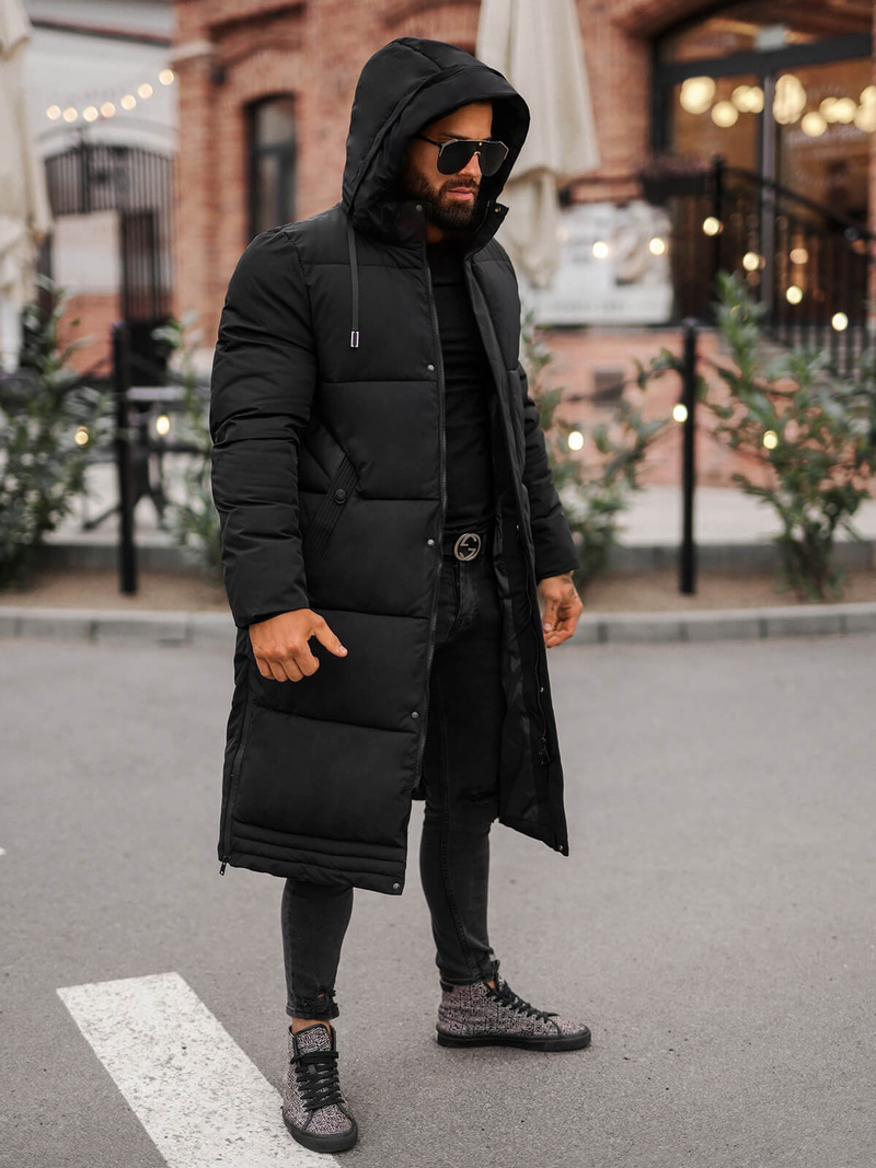 Geacă de iarnă bărbați neagră OZONEE JS/19M1290/392