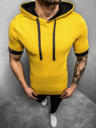 Tricou cu glugă bărbați galben OZONEE O/1273Z