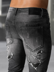 Blugi bărbaţi negri OZONEE NB/MP0152NZ