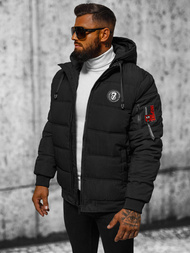 Geacă bărbați neagră OZONEE JS/84M3030/392