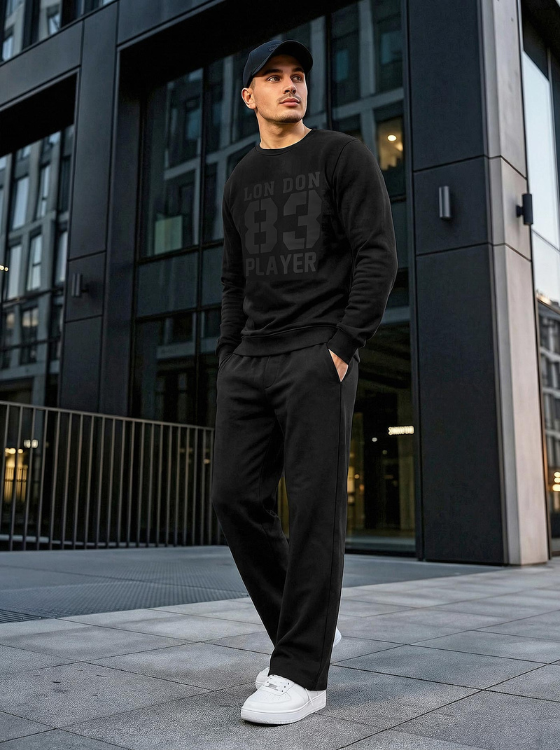 Hanorac bărbați negru OZONEE JS/8B1976/3