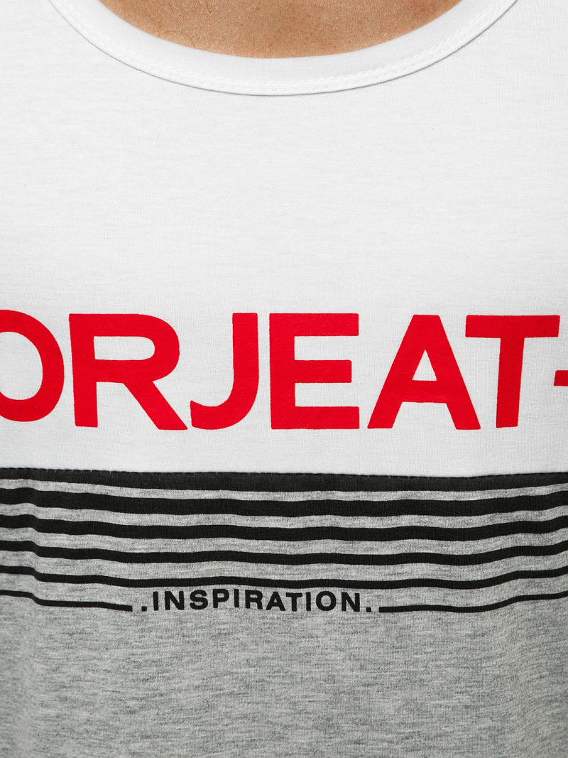 Maiou bărbați alb OZONEE JS/SS11062