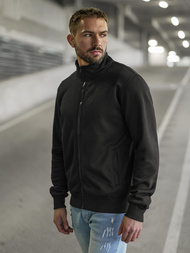 Bluză cu fermoar bărbați neagră OZONEE JS/2002Z