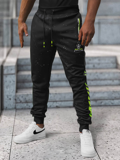 Pantaloni de trening bărbaţi negri OZONEE JS/K10232Z