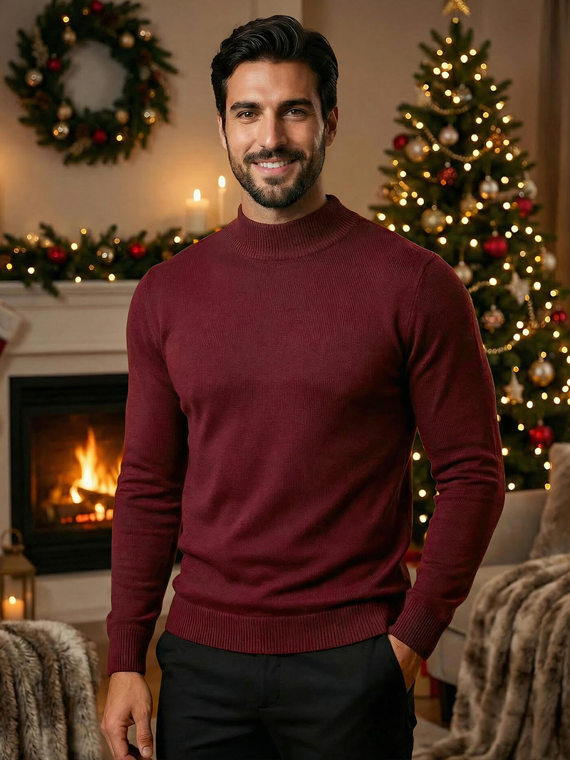 Pulover bărbați bordo OZONEE V/V24503Z