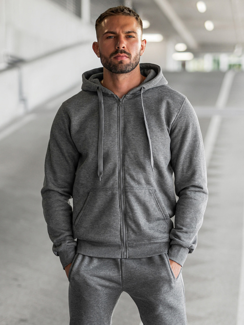 Compleu sport bărbaţi antracit OZONEE JS/68C10386/5Z