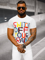 Tricou bărbați alb OZONEE O/T125/1Z