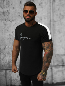 Tricou bărbați negru OZONEE O/P1180