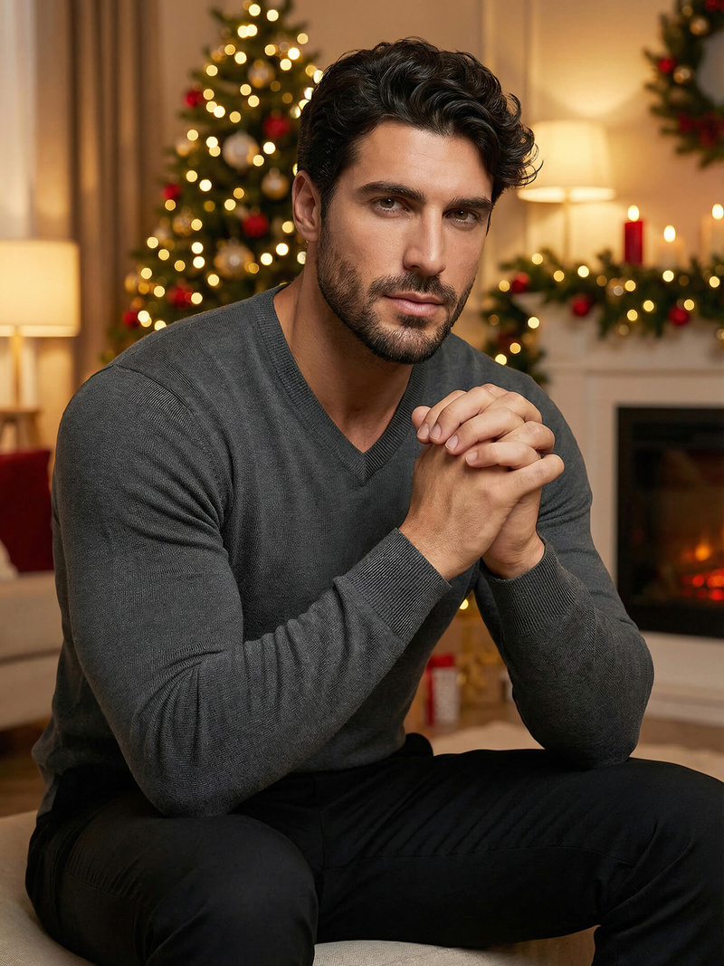 Pulover bărbați antracit OZONEE NB/MMB601/3Z