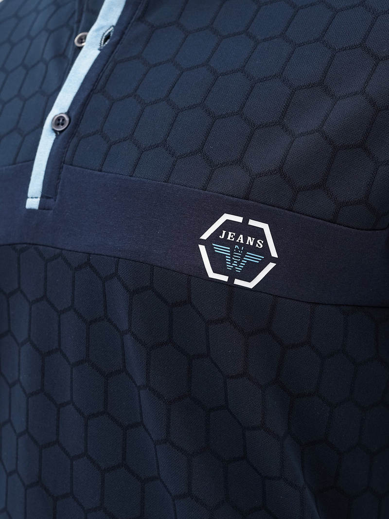 Tricou polo bărbați bleumarin OZONEE O/QQ922