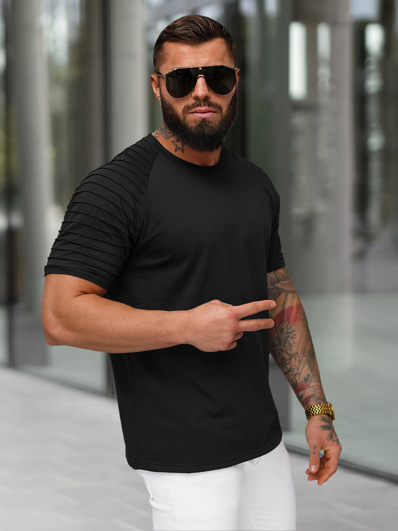 Tricou bărbați negru OZONEE JS/8T88/3Z