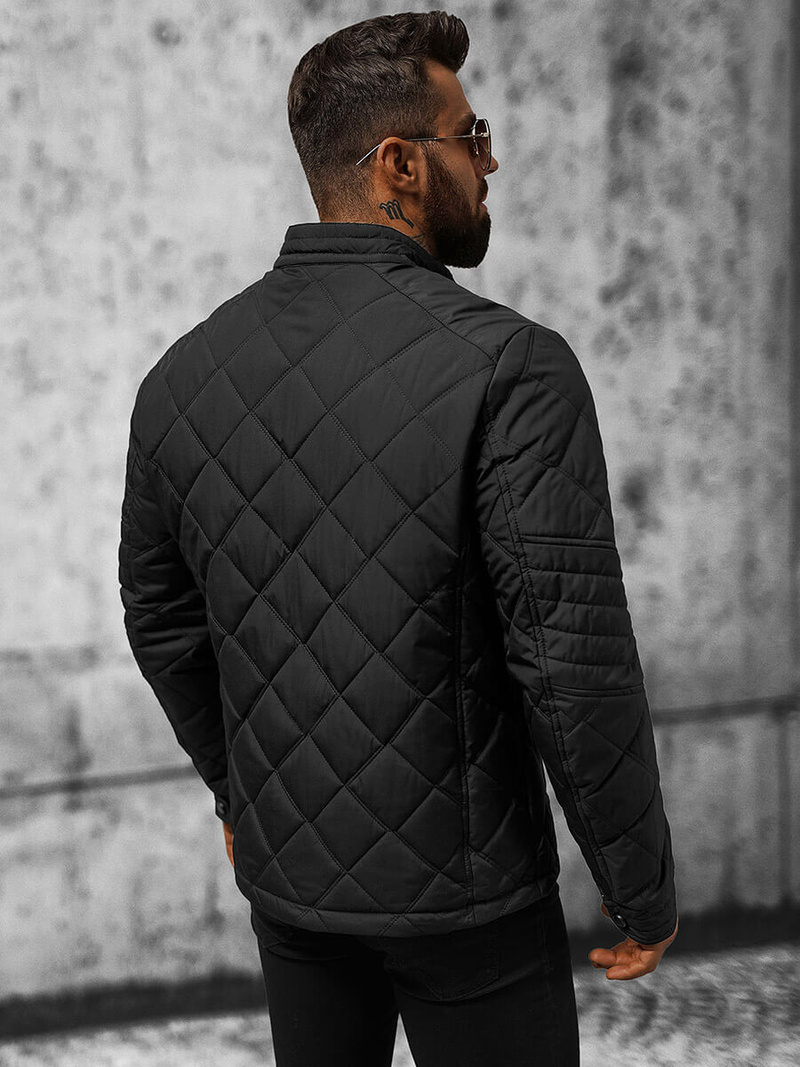 Jachetă de primăvară bărbați neagră OZONEE JS/22M309/392