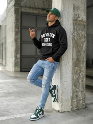 Hanorac bărbați negru OZONEE JS/8B1767/3Z