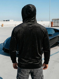 Hanorac bărbați din catifea neagră OZONEE JS/8B1168/3Z