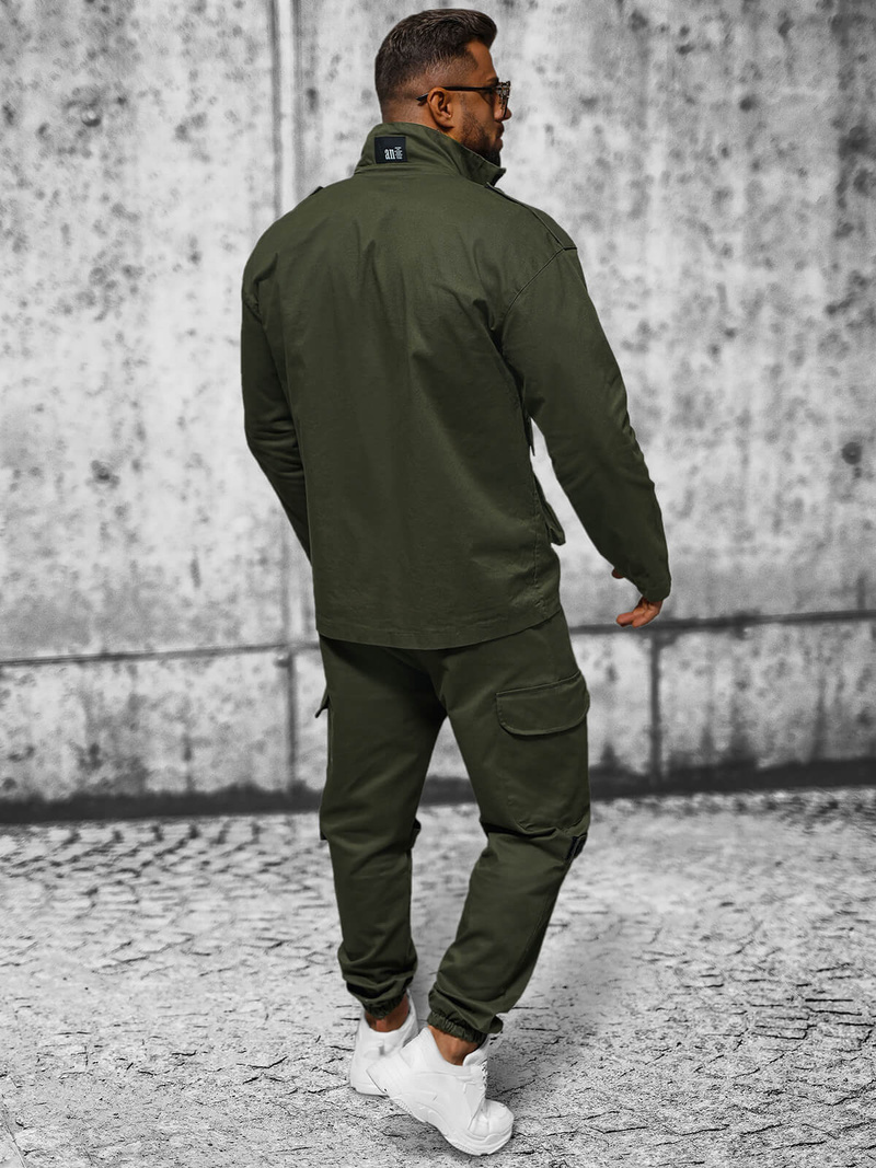 Jachetă de primăvară bărbați kaki OZONEE O/G3035