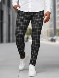 Pantaloni chino bărbaţi negri OZONEE DJ/5515Z