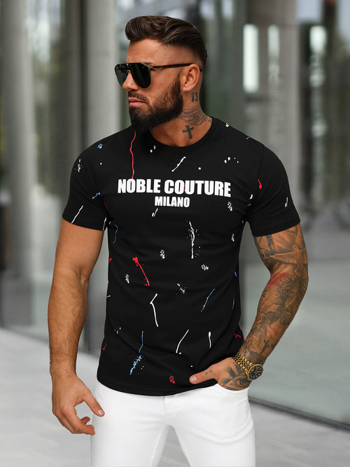 Tricou bărbați negri OZONEE O/MPO3443