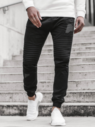 Pantaloni jogger bărbați negri OZONEE A/829