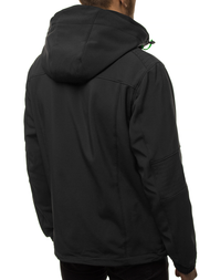 Jachetă bărbați SOFTSHELL negru-verde OZONEE GE/12263Z