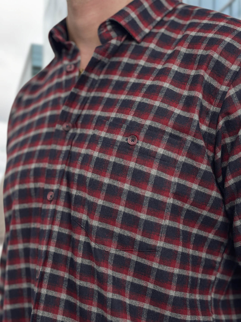 Cămașă bărbați bordo OZONEE V/V176Z